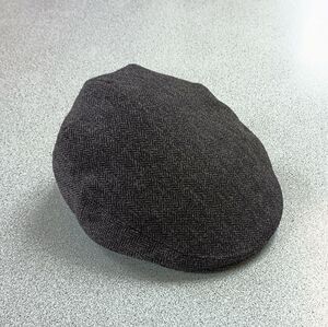 Vintage Orvis Hat Flat Cap Lawrence Foster Yorkshire Herringbone Wool 7-1/8
